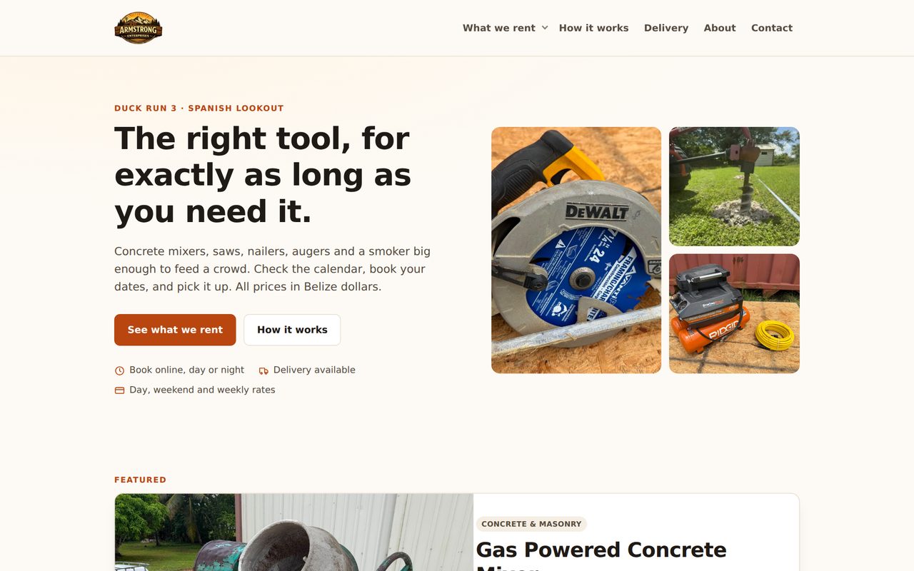 Armstrong Enterprises &ndash; Rentals — screenshot